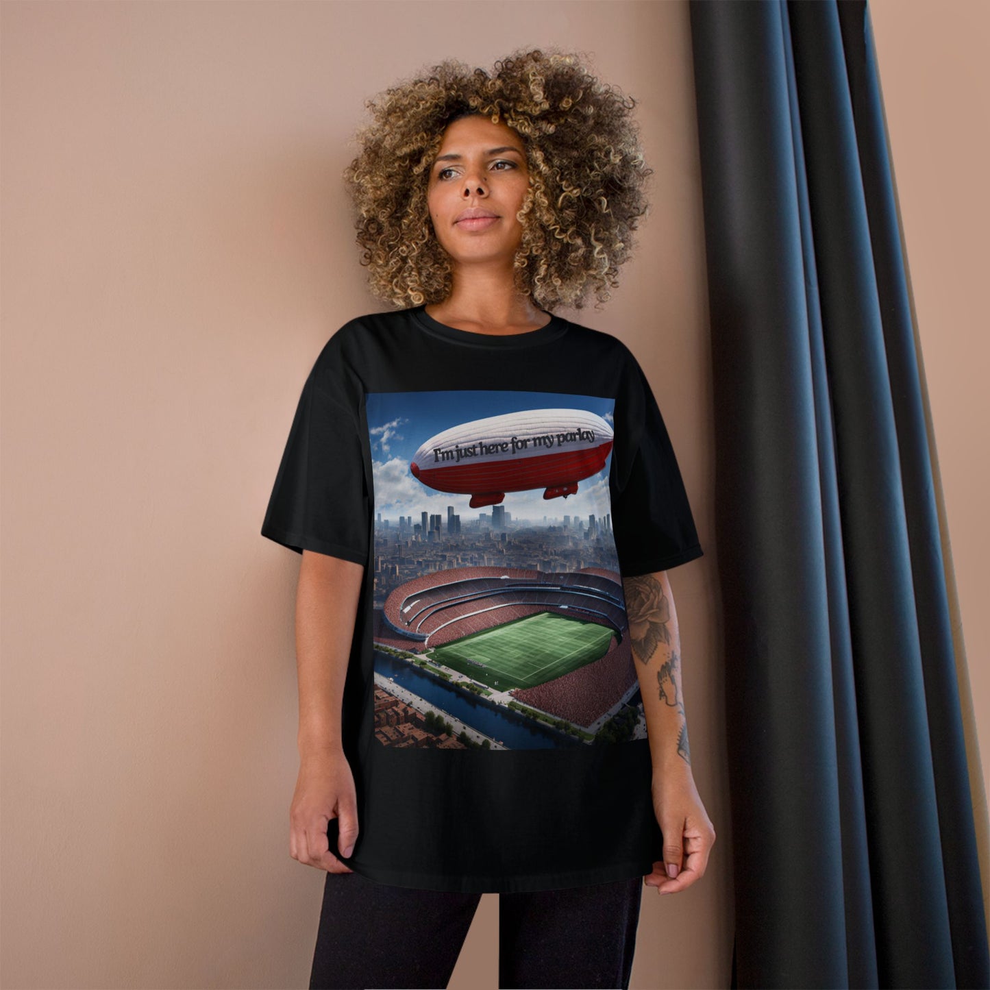 CHAMPION X JUST HERE FOR MY PARLAY BLIMP TEE