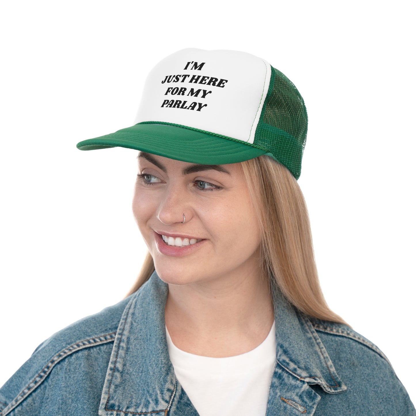 JUST HERE FOR MY PARLAY TRUCKER HAT